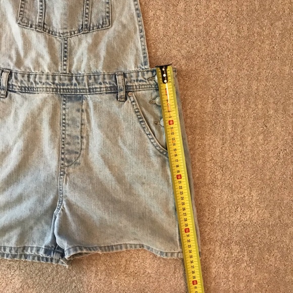 Topshop Moto light blue overall shorts size 6 - Picture 10 of 11